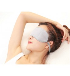 Маска на глаза для сна с турмалином и магнитами. Серая.